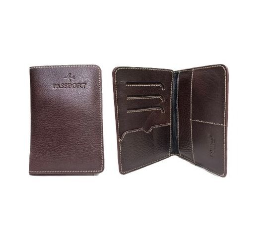 Passport Leather Wallet Chocolate