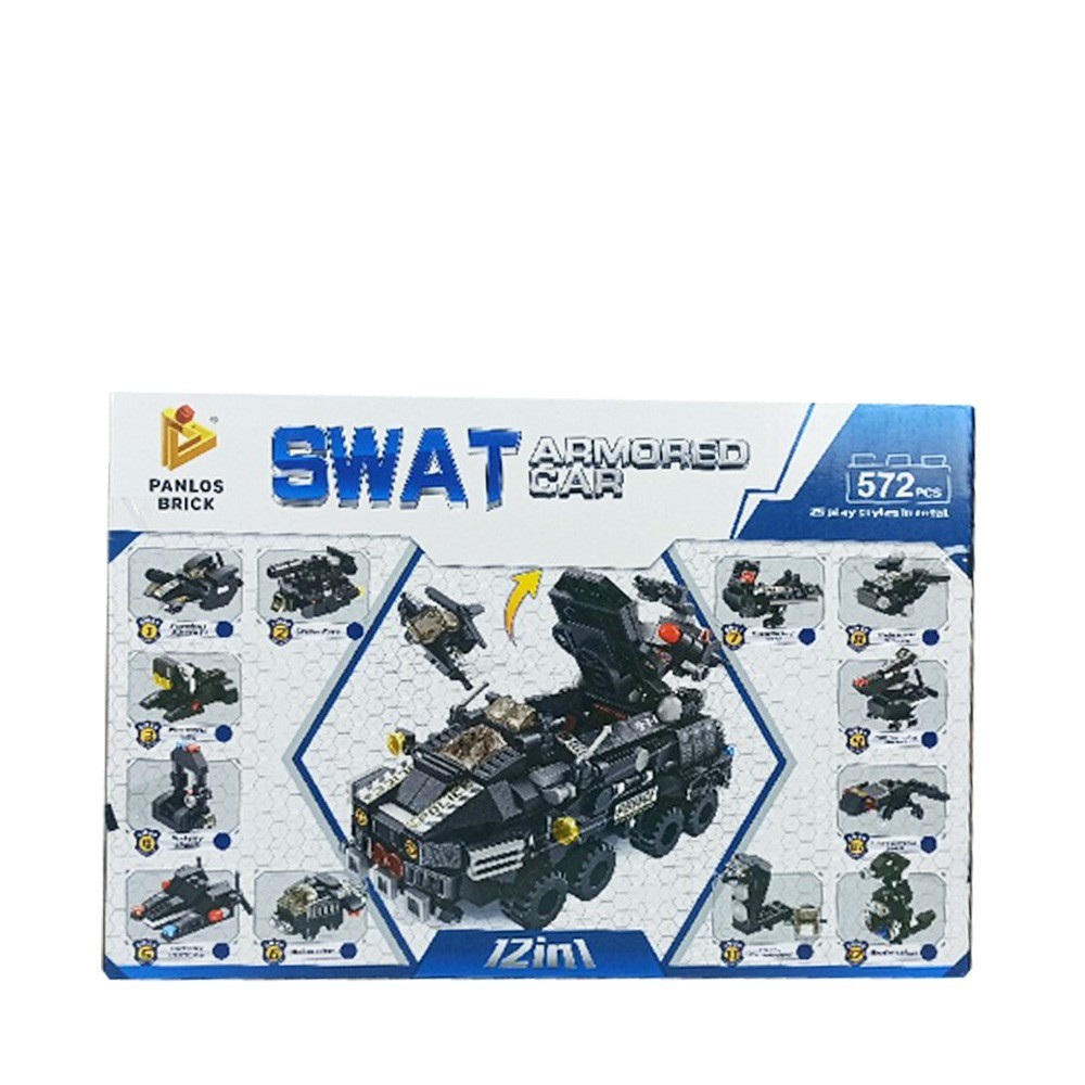 Panlos Brick Swat Armored Car 12 In 1 Lego Building Blocks Toy